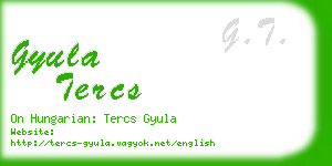 gyula tercs business card